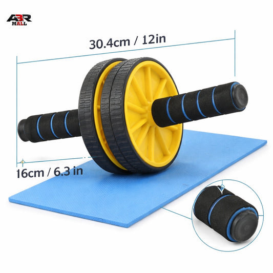 Abs Roller Wheel with Anti-Slip Grip & Soft Knee Mat